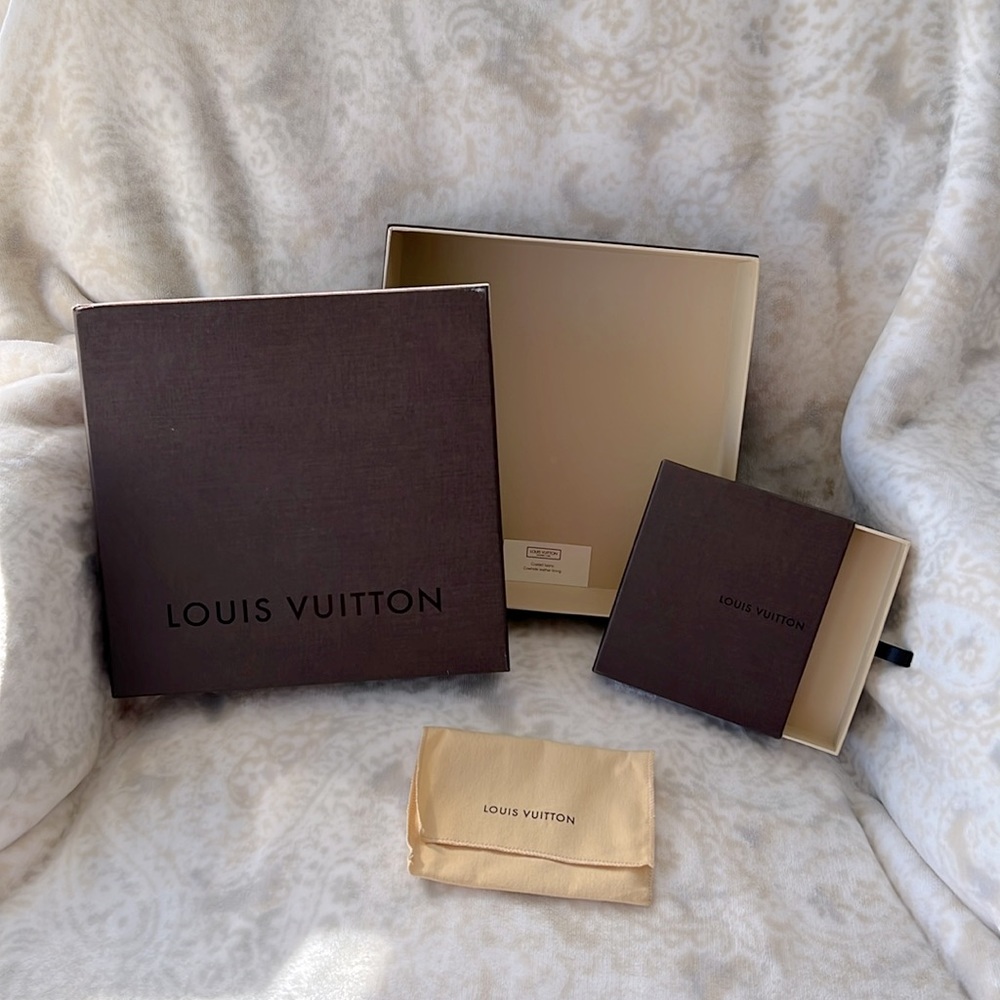 2 Authentic Empty Louis Vuitton Box & Small Dust … - image 1